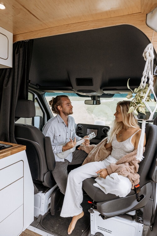 Perfect 2 Week Road Trip Itinerary for the California Coast Van Interior